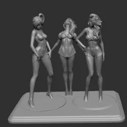 Three female models