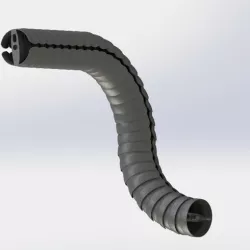 TriAxis cable/hose/pipe chain guide
