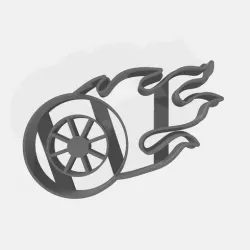 Wheel with fire - hotwheels