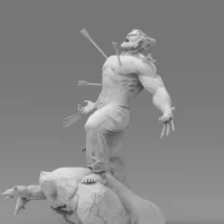 Wolverine statue