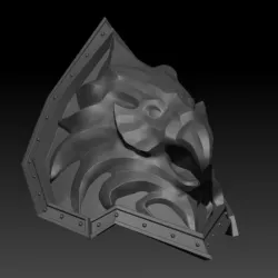 World of Warcraft Varian Wrynn Lion Shoulder Pauldron 3D Printable .STL File