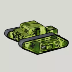 WWI German Fictional Rhomboid RC Tank