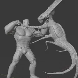 X-men Diorama: Colossus vs the Brood.