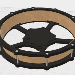 12 inch e-drum pad with small 3d printer
