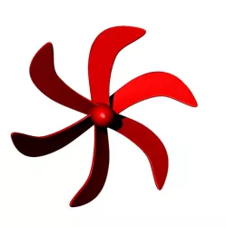 6-blade underwater propeller - prop submarine
