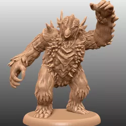 Armored Owl Bear - Tabletop Miniature