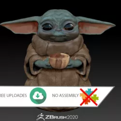 Baby Yoda with bowl