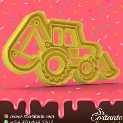 BACKHOE COOKIE CUTTER CONSTRUCTION THEME - CUTTING COOKIES CONSTRUCTION THEME