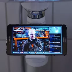 Bathroom phone holder