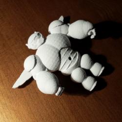 3D Crochet Baymax Made With a Rainbow Loom