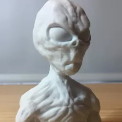 BEEFY GRAY ALIEN BUST