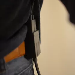 Belt clip for Playstation VR cable