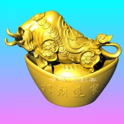 Cattle angry gold ingot piggy banks