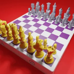 Chess Board Avengers vs Justice League