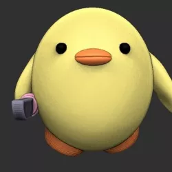 chicken with keychain knife