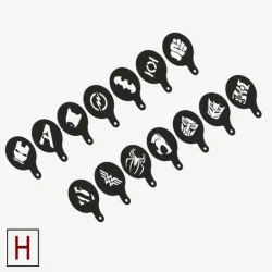 Chocolate-Coffee stencils Superheroes collection