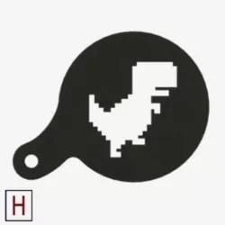 Coffee stencil - Google T-Rex