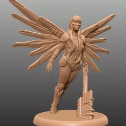 Cyberpunk Angel - Tabletop Miniature