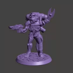 Cyborg / Servitor 28mm Miniature - Mechanical Zombie