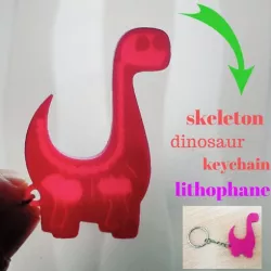 Dinosaur keychain lithophane