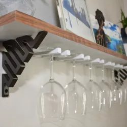 DIY Wine Glass Shelf - 3D Printed Brackets