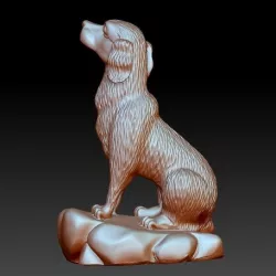 dog sculpture 3d model