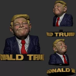 Donald Trump 3D Print Model - Donald Trump 3D Sculpture