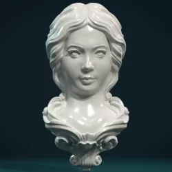 Female Face Mascaron