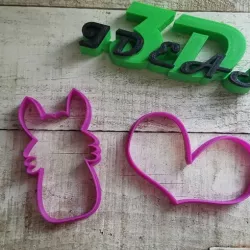 flame and heart cookie cutters