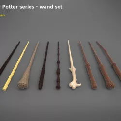 Harry Potter wand set - Harry Potter films 3D print model