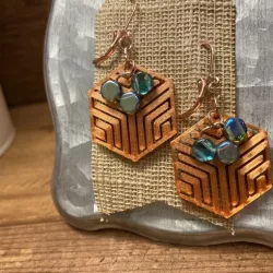 Hexagon Skeleton Earring
