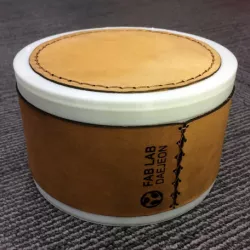 Leather + 3D Printed Container