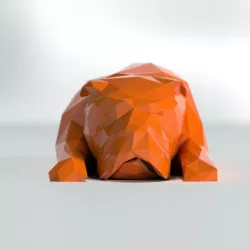 low poly bulldog