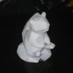 low poly squirrel