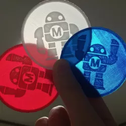 Maker Faire Robot (coin and key ring)