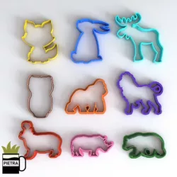 MAMMAL FONDANT COOKIE CUTTER MODEL 3D PRINT