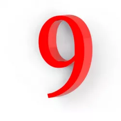 Number 9 for decoration
