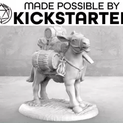 Pack Mule - Action Pose - Tabletop Miniature