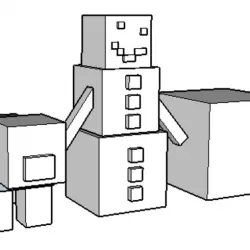 pig and snow golem