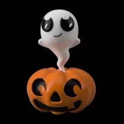 Pumpkin Ghost Figure