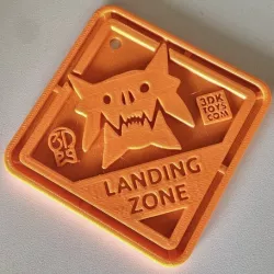 #QuinSaga: Monster Landing Zone Plaque - via 3DKToys.com