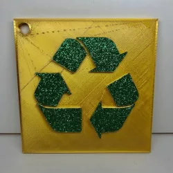 Recycle Sign: Wall/Desk Display or Keychain