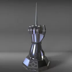 robocop hand with stand / mano de robocop con stand