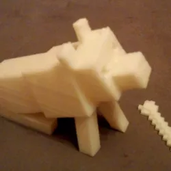 Sitting Minecraft wolf