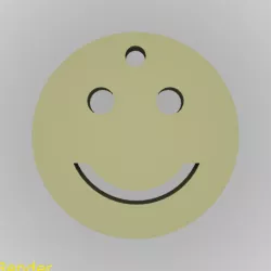 Smiley Emoji Happy Silhouette Key Chain