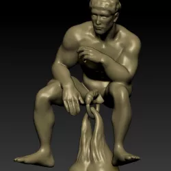 Thinker door knocker