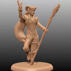 Tiefling Warlock - Tabletop Miniature