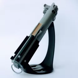 Tilted display stand for lightsaber hilt