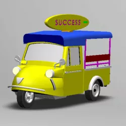 TUK TUK 3 WHEEL FROG CAR "SUCCESS"