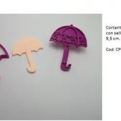 Umbrellas, Rain, Bow, Bow, Bow, Cutter, Frame Cookie Cutter, Fondant Cutter, Cookies Cutter, Edible Pasta and/or Cold Porcelain.